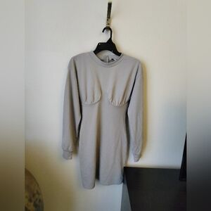 Sabo Skirt Women's Underwire Bust Sweatshirt Dress in Sage Green Size M Mini